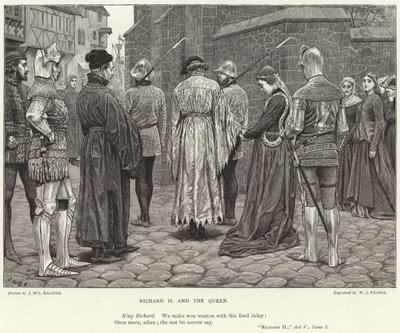 II. Richárd és a királynő, II. Richárd, V. felvonás, I. jelenet alkotó: J.M.L. Ralston