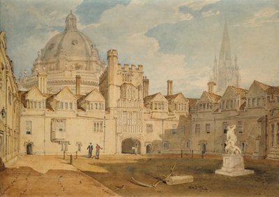 Kilátás a Brazen Nose College Quadrangle belsejéből, Oxford, 1803-1804 alkotó: Joseph Mallord William Turner