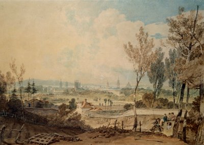 Oxford kilátása a Headington Hill déli oldaláról, 1803-1804 alkotó: Joseph Mallord William Turner