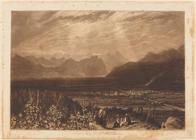 Alpoklánc Grenoble-tól Chamberiig, 1812-ben jelent meg alkotó: Joseph Mallord William Turner