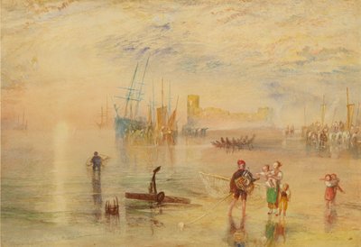 "Flint Castle, Észak-Wales", 1834-1838 alkotó: Joseph Mallord William Turner