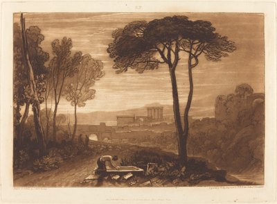 Jelenet a Campagnában, 1812-ben jelent meg. alkotó: Joseph Mallord William Turner