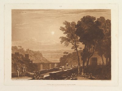 The Bridge and Goats Liber Studiorum, IX. rész, 43. tábla, 1812. április 23. alkotó: Joseph Mallord William Turner