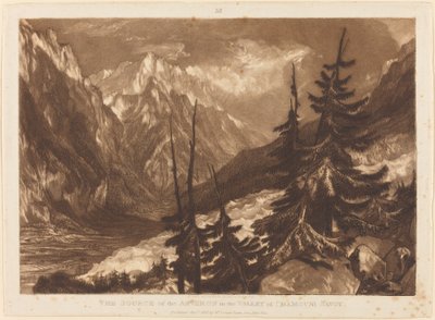 Az 1816-ban megjelent The Source of the Arveron. alkotó: Joseph Mallord William Turner
