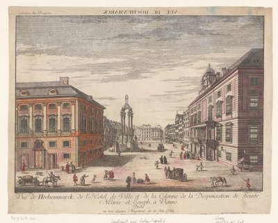 Kilátás a bécsi Hohe Markt-ra Hochenmarck képe (cím az objektumon) alkotó: J.M. Siccrist