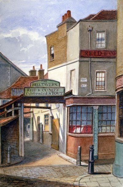 Bell Tavern, Addle Hill, London, 1868 alkotó: JT Wilson