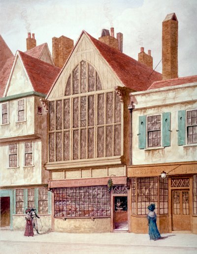 Kilátás a Trinity Hallra, Aldersgate Street, London City, 1780. alkotó: JT Wilson
