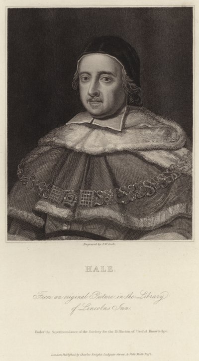 Sir Matthew Hale alkotó: J.W. Cook