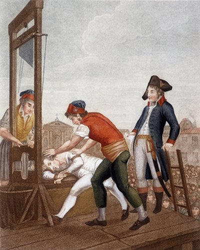 Maximilien Marie Isidore de Robespierre a guillotine-nál alkotó: J. (after) Beys