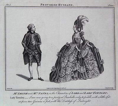 „Most egy buliba megyek a quadrille-ba”, jelenet Colley Cibber „The Provok