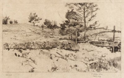 Tájkép (Mezők vázlata) alkotó: J. Alden Weir