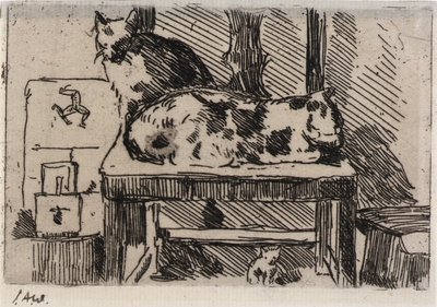 Manx macskák - Man-sziget alkotó: J. Alden Weir
