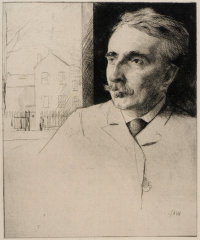 John F. Weir portréja alkotó: J. Alden Weir
