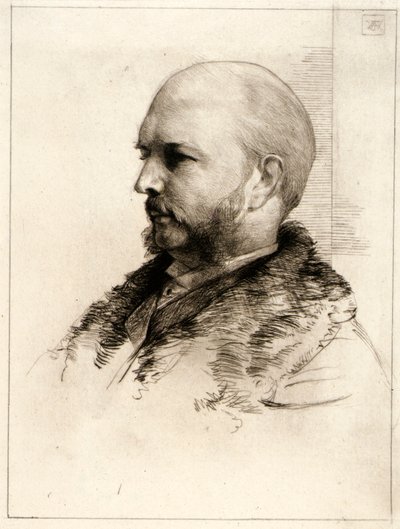 Robert Hoe portréja alkotó: J. Alden Weir