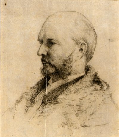Robert Hoe portréja alkotó: J. Alden Weir