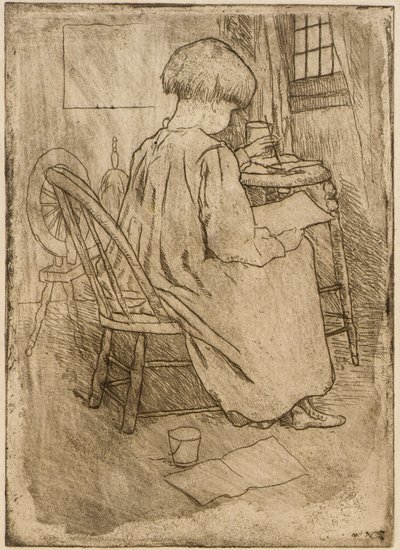 A kis művész alkotó: J. Alden Weir