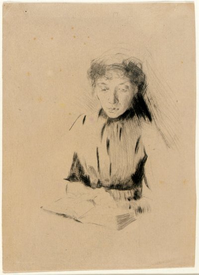 A kis portré (fiatal nő) alkotó: J. Alden Weir