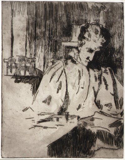Nő Olvasás alkotó: J. Alden Weir