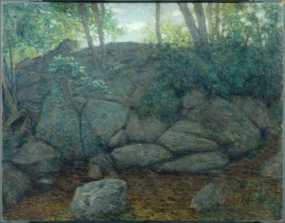 Erdőbeli sziklák alkotó: J. Alden Weir