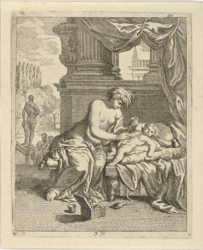 Thetis bekeni Achilleust ambróziával Jelenetek Akhilleusz életéből (sorozat címe) Vitam et mortem achilli (sorozat címe) alkotó: J. Alexander Janssens