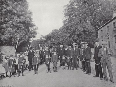 A northumbriai Baal-tűz, amely behozza a fagotokat alkotó: J. Benjamin Stone