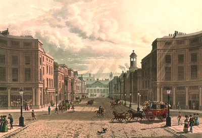 Regent Street Piccadillyből, 1822. sz. alkotó: J Bluck
