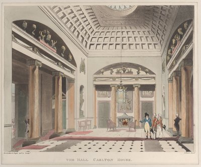 The Hall Carlton House Microcosm of London, 15. lemez, 1808. április 1., 1808. április 1. alkotó: J. Bluck