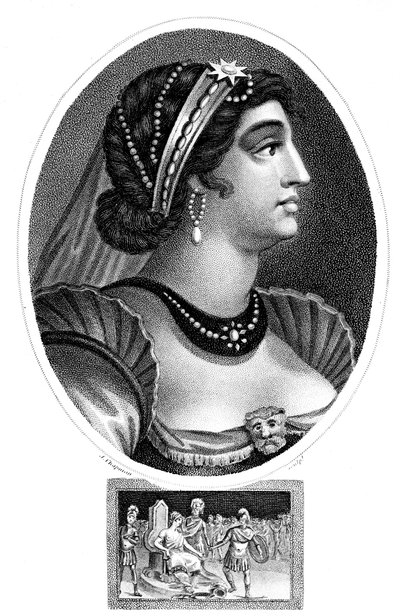 Kleopátra, Egyiptom királynője, 1804. alkotó: J. Chapman