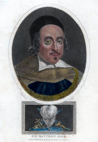 Sir Matthew Hale, Anglia 17. századi főbírója, 1808. alkotó: J. Chapman