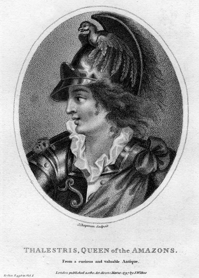Thalestris, az Amazonok mitikus királynője, 1797. alkotó: J. Chapman