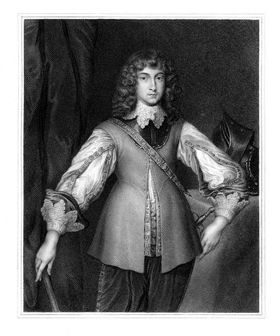 Rupert herceg, az angol polgárháború royalista lovassági parancsnoka, 19. század. alkotó: J. Cochran