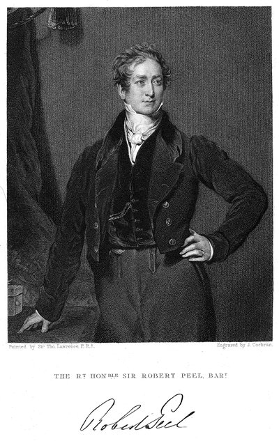 Robert Peel, a 19. századi brit államférfi alkotó: J. Cochran