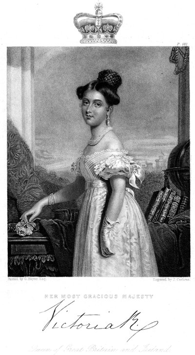 Viktória, Nagy-Britannia és Írország királynője, 1838 alkotó: J. Cochran
