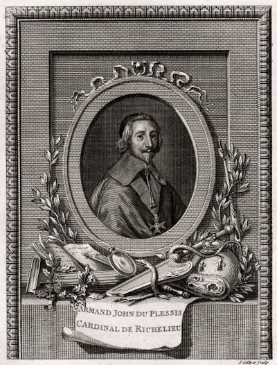 Armand Jean Du Plessis, Richelieu bíboros és hercege, 1775 alkotó: J. Collyer