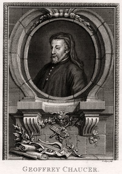 Geoffrey Chaucer, 1774 alkotó: J. Collyer