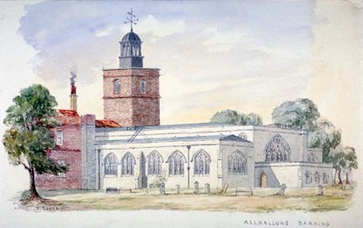 All Hallows-by-the-Tower Church, London, 1840 alkotó: J Cooke