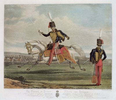 A tizenegyedik, avagy Albert hercegek, huszárok, Charles Hunt metszete alkotó: J. Earp