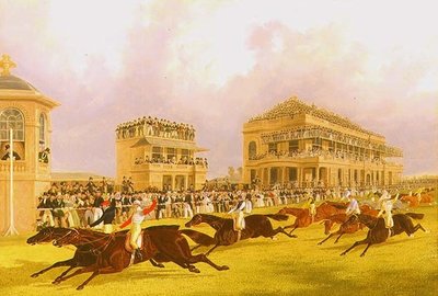 Holtverseny a Doncaster Great St. Leger Stakes számára „XII. Károly” és „Euklidész” között alkotó: J. F. and Pollard James Herring Snr.