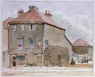 Kilátás egy régi házra a High Streeten, Lambethben alkotó: J. Findley