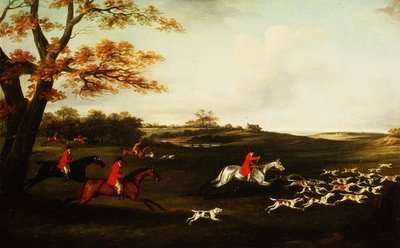 Vadászat jelenet alkotó: J. Francis Sartorius
