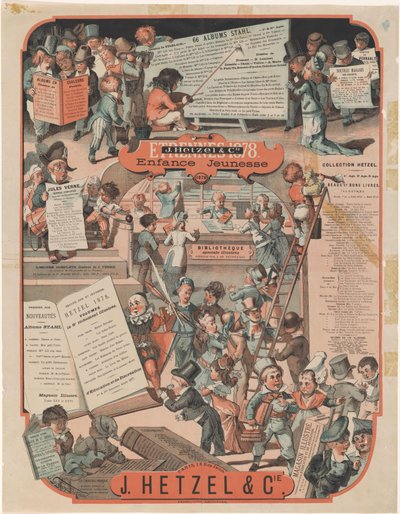 A párizsi J. Hetzel & Cie alaplistája Etrennes 1878 (cím a tárgyon) alkotó: J. Géoffroy Dickinson