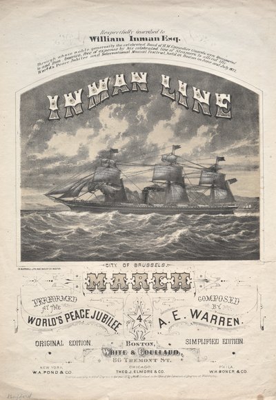 Inman Line 1872. március. alkotó: J. H. Bufford