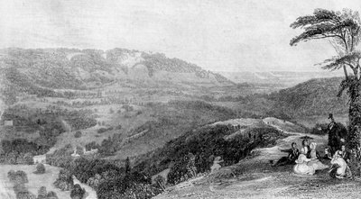Kilátás a Box Hillről, Norbury felé nézve, Surrey, 19. század. alkotó: J. H. Kernot