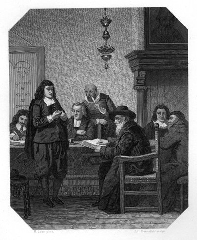 Benedict Spinoza, 17. századi holland filozófus, 1870 körül. alkotó: J. H. Rennefeld
