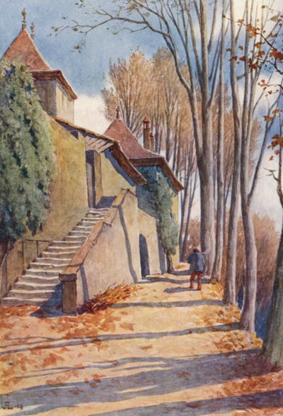Chateau de Prangins (színes litográfia) alkotó: J. Hardwicke Lewis