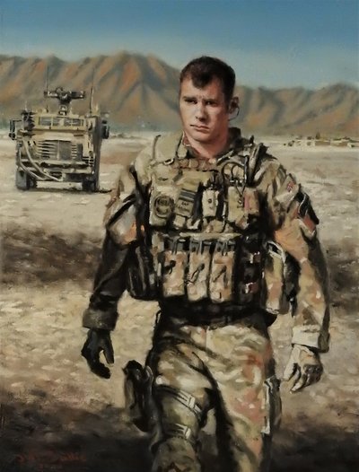 RAF hadnagy, 2022-23 (olaj, vászon) alkotó: J Hugh L Beattie
