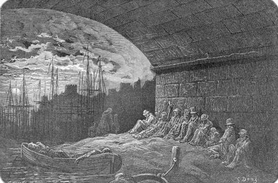 "A boltívek alatt", 1872 alkotó: J Huyot