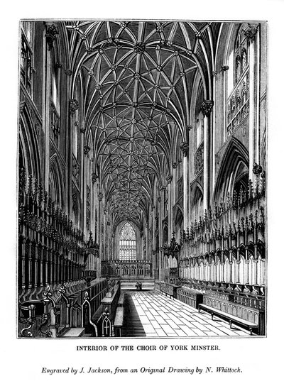 A York Minster kórusának belseje, 1830-1860 1843 alkotó: J. Jackson