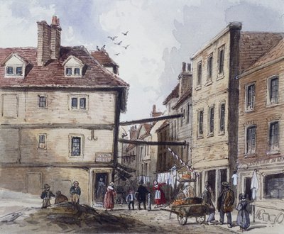 Chick Lane, London, 1840 alkotó: J Maund