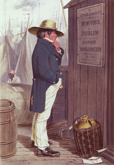 Homeward Bound, The Quay of New York, metszett T.H.E. Mcguire, 1854 (lásd: 189006) alkotó: J Nicol